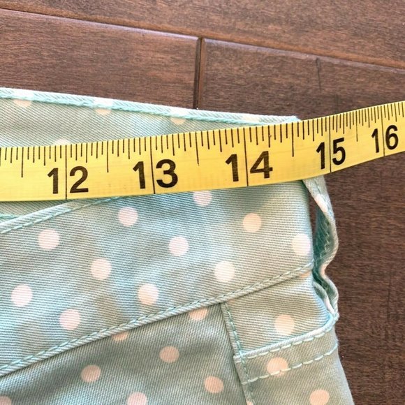 J Crew Cropped Matchstick Stretch Jeans Mint Polka - Picture 8 of 10
